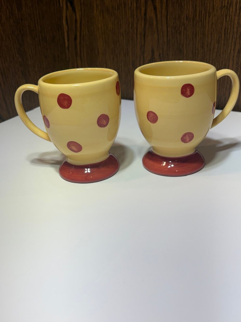 Southern Living at Home Gail Pittman Siena Polka Dot Pedestal Mugs Set of 2